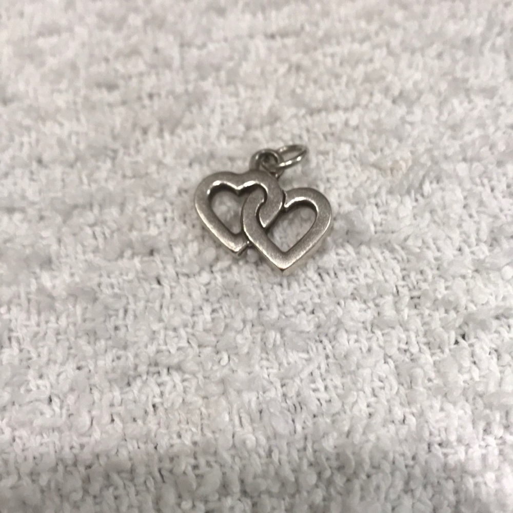 925 Double Heart Charm